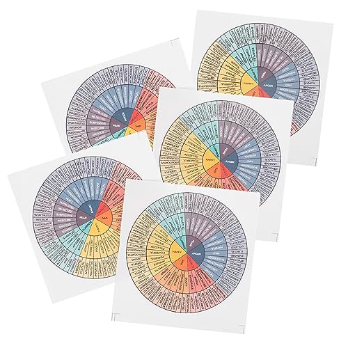 VICASKY 5st Handytasche Aufkleber Emotionsrad Gefühlsrad Magnete Aus Gefriermaterial Papier Colorful von VICASKY