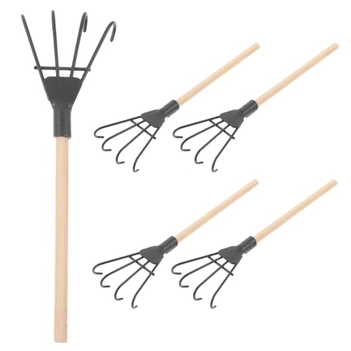 VICASKY 5st Kleine Duftaschenrechen Handwerkliche Verzierungen Miniatur-Outdoor-Tools Zen-rechen-Wand- Zen Rechen Mini-rechen-Ornament Rechen Wanddekoration Kleine Aschenrechen Bambus von VICASKY