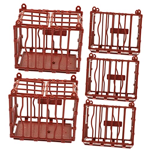 VICASKY Innenkäfige Mini-Modell 8cm Hoher Tierkäfig Miniatur Haustierkäfig Spielzeug Mini Spielzeug Prop Set von VICASKY