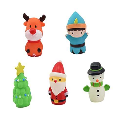 VICASKY 5st Weihnachtsfingerpuppe Deckel Kinderspielzeug Rattanspielzeug Kleidung Für Rollenspiele Kit Zur Herstellung Von Lipgloss Korb Lippenglasur Tube Sofortig Quaste Abs Rad Kieselgel von VICASKY
