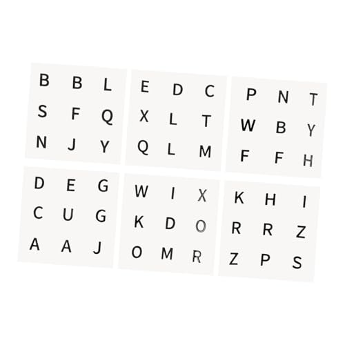 VICASKY 6 Bögen Würfel Hilfszubehör Puzzles Schwarze Buchstaben Aufkleber Würfel Spielzeugaufkleber Für Sehbehinderte Große Alphabet Würfelaufkleber Würfel Spielzeugbuchstabenaufkleber VICASKY 6 Bögen Würfel Hilfszubehör Puzzles Schwarze Buchstaben Aufkleber Würfel Spielzeugaufkleber Für Sehbehinderte Große Alphabet Würfelaufkleber Würfel Spielzeugbuchstabenaufkleber von VICASKY
