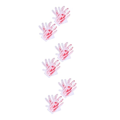 VICASKY 6 Paare Blutige Handschuhe Deko Halloween Horror Requisiten für Geisterhaus Party Deko Kostüm Zubehör Gr Einheitsgröße VICASKY 6 Paare Blutige Handschuhe Deko Halloween Horror Requisiten für Geisterhaus Party Deko Kostüm Zubehör Gr Einheitsgröße von VICASKY