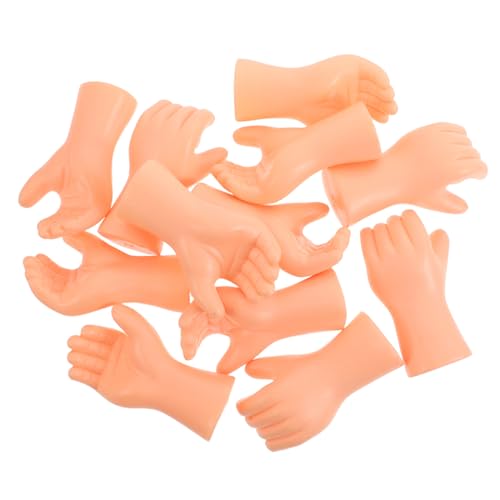 VICASKY 6 Paare Kleine Puppenhände Kunststoff Simulation Handmodelle Ersatzteile für Puppen DIY Bastelzubehör Miniatur Handkomponenten für Puppenhaus Dekoration von VICASKY