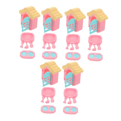 VICASKY Hundehaus-modellspielzeug 6-teiliges Miniatur- -Layout Requisiten Für Puppenhaus Und Dekorative Versorgung von VICASKY