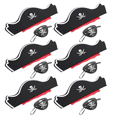 VICASKY Komplettes Piratenkostüm-zubehörset 6 Piratenhüte Und 6 Augenklappen Für Halloween-rollenspiele VICASKY Komplettes Piratenkostüm-zubehörset 6 Piratenhüte Und 6 Augenklappen Für Halloween-rollenspiele von VICASKY