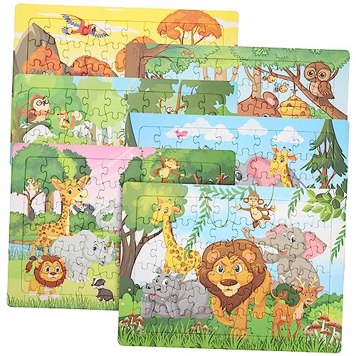 VICASKY 6 Sätze Tierpuzzles Aus Papier Tiere Kleinkind Rätsel Für Kinderspielzeug Passendes Puzzle- Puzzlespielzeug von VICASKY
