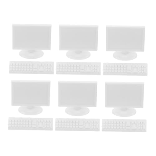 VICASKY 6sätze Miniatur Computer Modell Für Puppenhaus Teiliges Mit Realistischem Keyboard Zubehör Für Kreative Miniatur-szenen Für Sammler von VICASKY