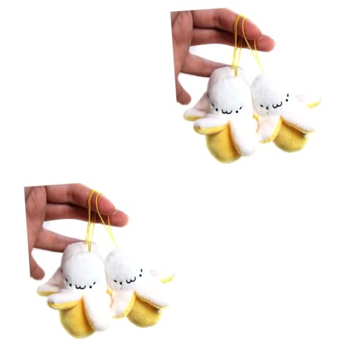 VICASKY 6 Stck. Mini Plüsch Bananen Anhänger Weiches Hautfreundliches PP Material Schlüsselanhänger Handtaschen und Handy Dekoration Stressabbau und Sensorische Entwicklung VICASKY 6 Stck. Mini Plüsch Bananen Anhänger Weiches Hautfreundliches PP Material Schlüsselanhänger Handtaschen und Handy Dekoration Stressabbau und Sensorische Entwicklung von VICASKY