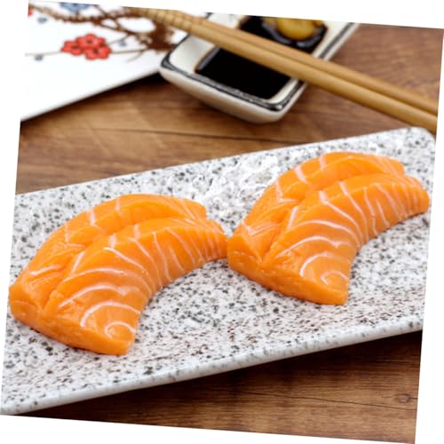 VICASKY 6 Stck. Realistisches Lachsfilet Modell aus Hochwertigem Material Langlebig und Farbecht als Deko-Fisch und Fotorequisite für Heimdekoration Restaurants und Schaufenster VICASKY 6 Stck. Realistisches Lachsfilet Modell aus Hochwertigem Material Langlebig und Farbecht als Deko-Fisch und Fotorequisite für Heimdekoration Restaurants und Schaufenster von VICASKY