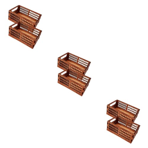 VICASKY 6 Stck. Teiliges Mini Holzrahmen Aufbewahrungskörbe Puppenhaus Zubehör Dekorative Kleine Holzkisten für Miniatur Szenen Praktische Mini Körbe für Tiny Stuff Realistische Miniatur VICASKY 6 Stck. Teiliges Mini Holzrahmen Aufbewahrungskörbe Puppenhaus Zubehör Dekorative Kleine Holzkisten für Miniatur Szenen Praktische Mini Körbe für Tiny Stuff Realistische Miniatur von VICASKY