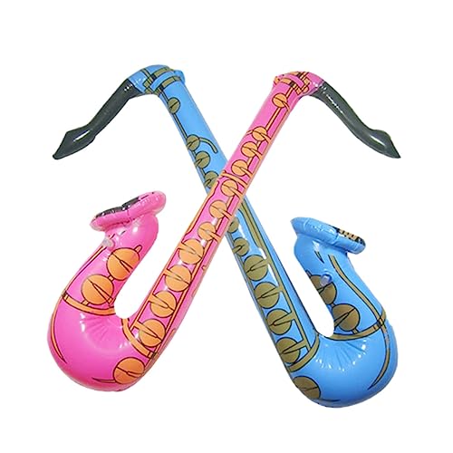 VICASKY 6 Stk aufblasbares Saxophon aufblasbare Musikinstrumente Kinderinstrumente Schaltzug-Ersatz für Gitarre Luftballons kinder geschirrset spielzeug Rock'n'Roll einstellen von VICASKY