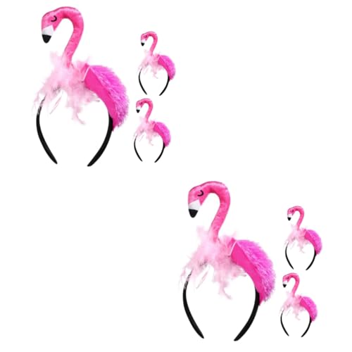 VICASKY 6 Stk Flamingo-Stirnband Rollenspielkostüm Flamingo Kostümzubehör Tier Haargummi Hawaii-Party-Stirnband Stirnband für Damen Cosplay Kleidung dekorative Gegenstände von VICASKY