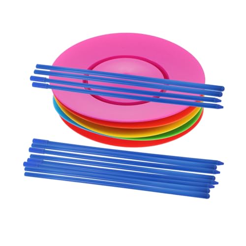 VICASKY Jonglierteller 6 Stück Spielzeug Zirkus-Requisiten Bunte Teller und Stäbe Sicher für Jungen Mädchen und Erwachsene VICASKY Jonglierteller 6 Stück Spielzeug Zirkus-Requisiten Bunte Teller und Stäbe Sicher für Jungen Mädchen und Erwachsene von VICASKY
