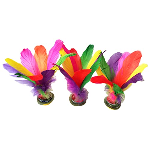 VICASKY 6 Stück Buntes Lotus Shuttlecock Pendeln chinesischer tretender Federball Kicking-Federball-Spiel von VICASKY