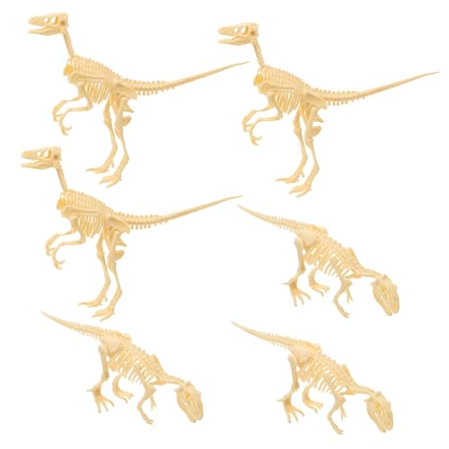 VICASKY 6 Stück Dinosaurier-fossil-Modell Roboter Knochenformen Von Dinosauriern Dinosaurier-modellbausatz Modelle Von Dinosaurierskeletten Dinosaurier-Skelett Beige von VICASKY