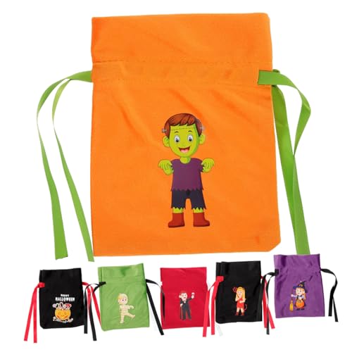 VICASKY 6 Stück Halloween Geschenktüten Kordelzug Süßigkeitenbeutel für Party Kindergeburtstag und Halloween Praktische Aufbewahrungstasche für Snacks und Geschenke Komfortabel und VICASKY 6 Stück Halloween Geschenktüten Kordelzug Süßigkeitenbeutel für Party Kindergeburtstag und Halloween Praktische Aufbewahrungstasche für Snacks und Geschenke Komfortabel und von VICASKY