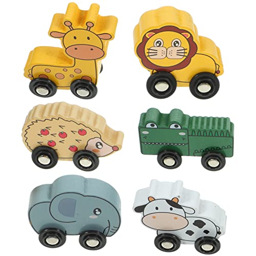 VICASKY 6 Stück Holzspielzeug mit Tieren Zugspielzeug für Kleinkinder Kompatibel Tank Engine Fördert Kreative Motorik VICASKY 6 Stück Holzspielzeug mit Tieren Zugspielzeug für Kleinkinder Kompatibel Tank Engine Fördert Kreative Motorik von VICASKY