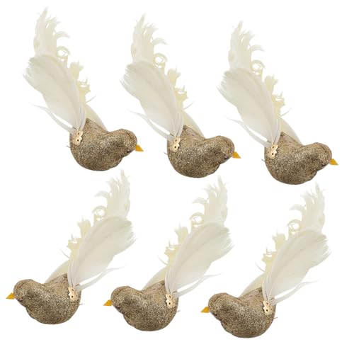 VICASKY Anspruchsvolles 6er-Pack Künstliche Vögel Mit Glitzer – Realistische Baumschmuck-vögel VICASKY Anspruchsvolles 6er-Pack Künstliche Vögel Mit Glitzer – Realistische Baumschmuck-vögel von VICASKY