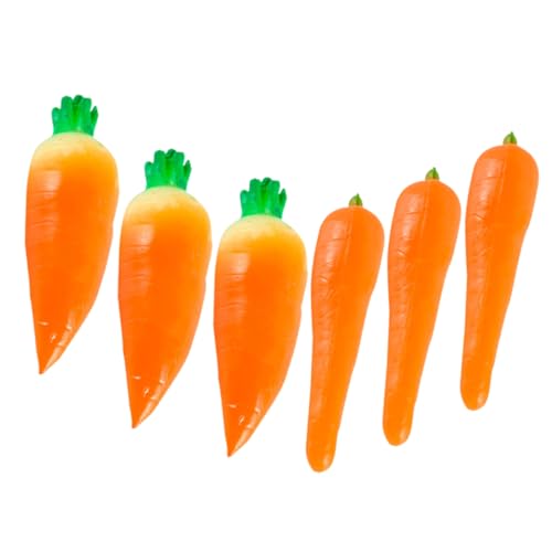 VICASKY 6 Stück Mini-Karotten Squishy-Maker Karottenschredder Heimküche Gefälschtes Gemüse Karottendekor Falsche Karotten Künstliche Karottenverzierungen Karotten-verzierung PVC VICASKY 6 Stück Mini-Karotten Squishy-Maker Karottenschredder Heimküche Gefälschtes Gemüse Karottendekor Falsche Karotten Künstliche Karottenverzierungen Karotten-verzierung PVC von VICASKY