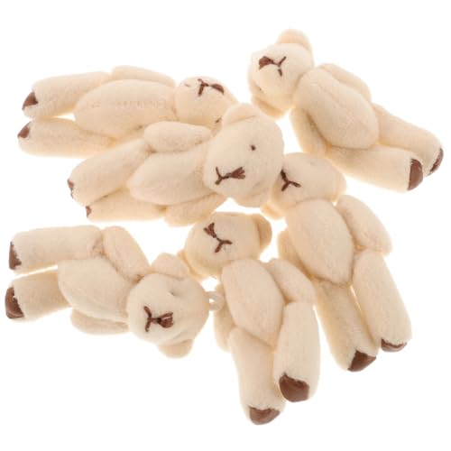 VICASKY 6 Stück Mini Kuscheltier Bewegliche Plüschbären für Schlüsselanhänger Taschen Kreative Spielideen für Farbenvielfalt VICASKY 6 Stück Mini Kuscheltier Bewegliche Plüschbären für Schlüsselanhänger Taschen Kreative Spielideen für Farbenvielfalt von VICASKY