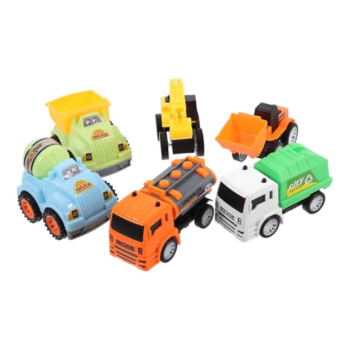 VICASKY Kinder Auto Spielzeug 6er Set Rückziehspielzeug LKW Für Mini Baustellenfahrzeuge Mit Bagger Und Mischer Pädagogisches Für Jungen Und Ädchen Jahren VICASKY Kinder Auto Spielzeug 6er Set Rückziehspielzeug LKW Für Mini Baustellenfahrzeuge Mit Bagger Und Mischer Pädagogisches Für Jungen Und Ädchen Jahren von VICASKY