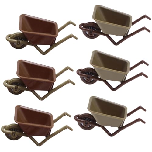 VICASKY 6 Stück Miniatur Schubkarre Teiliges aus Robustem Kunststoff Dekoratives Puppenhaus Gartenmodell Lebensnahe Miniatur Deko für Büro Outdoor Gartendeko Geschenkidee für Sammler VICASKY 6 Stück Miniatur Schubkarre Teiliges aus Robustem Kunststoff Dekoratives Puppenhaus Gartenmodell Lebensnahe Miniatur Deko für Büro Outdoor Gartendeko Geschenkidee für Sammler von VICASKY