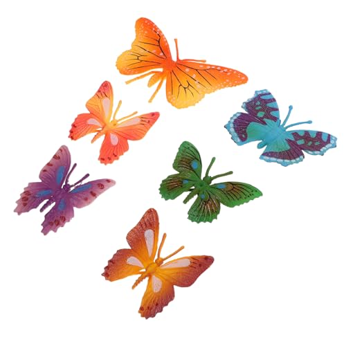 VICASKY Schmetterlingsspielzeug-Set 6 Bunte Künstliche Schmetterlinge Lernspielzeug Für Kinder Kognitives Modell Für Babys Jungen Und Mädchen von VICASKY