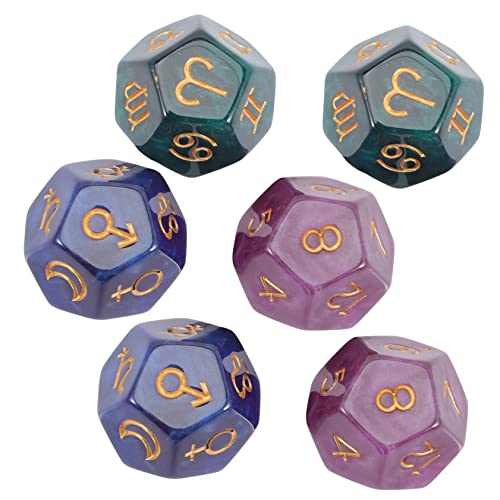 VICASKY 6 Stück Seitige Polyeder aus Resin für Brettspiele Partyspiel Zubehör und Wahrsagerei für Psychologen Tarot Leser und Freizeitspieler VICASKY 6 Stück Seitige Polyeder aus Resin für Brettspiele Partyspiel Zubehör und Wahrsagerei für Psychologen Tarot Leser und Freizeitspieler von VICASKY
