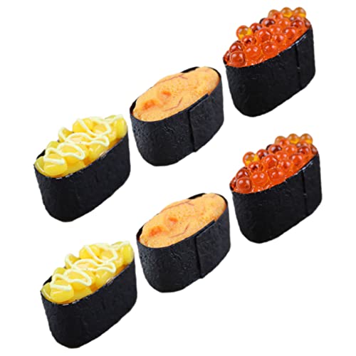 VICASKY 6 Stück Simulation Sushi Gefälschte Lebensmittel Künstliches Sushi Ladenbedarf Gefälschte Sushi Realistische Lebensmittel Plastik Sushi Sushi Modell Faux Lebensmittel VICASKY 6 Stück Simulation Sushi Gefälschte Lebensmittel Künstliches Sushi Ladenbedarf Gefälschte Sushi Realistische Lebensmittel Plastik Sushi Sushi Modell Faux Lebensmittel von VICASKY