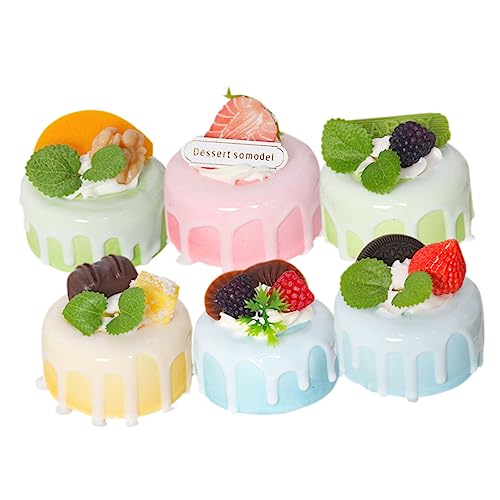 VICASKY 6 Stück Simulationskuchenmodell Attrappen Kuchen Geburtstagskuchendekorationen Dessert Gefälschte Lebensmittel Zuverlässiges Kuchenladenzubehör Haushaltsbedarf Kuchenmodelle VICASKY 6 Stück Simulationskuchenmodell Attrappen Kuchen Geburtstagskuchendekorationen Dessert Gefälschte Lebensmittel Zuverlässiges Kuchenladenzubehör Haushaltsbedarf Kuchenmodelle von VICASKY