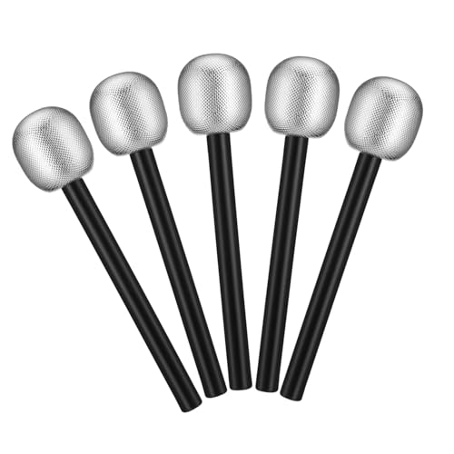 VICASKY 6stücke Teiliges Halloween Mikrofon Requisiten Für Kostümpartys Glitzernde Silikonmikrofone Für Kreative Cosplay-Dekoration Und Partygeschenke Für Junge Mädchen Silber VICASKY 6stücke Teiliges Halloween Mikrofon Requisiten Für Kostümpartys Glitzernde Silikonmikrofone Für Kreative Cosplay-Dekoration Und Partygeschenke Für Junge Mädchen Silber von VICASKY