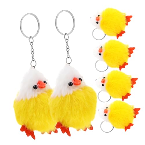 VICASKY 6 Stück Süße Plüsch Küken Schlüsselanhänger Mini Flauschige Küken Ostern Stofftier Taschenanhänger Fuzzy Tier Schlüsselring für Party Deko und VICASKY 6 Stück Süße Plüsch Küken Schlüsselanhänger Mini Flauschige Küken Ostern Stofftier Taschenanhänger Fuzzy Tier Schlüsselring für Party Deko und von VICASKY