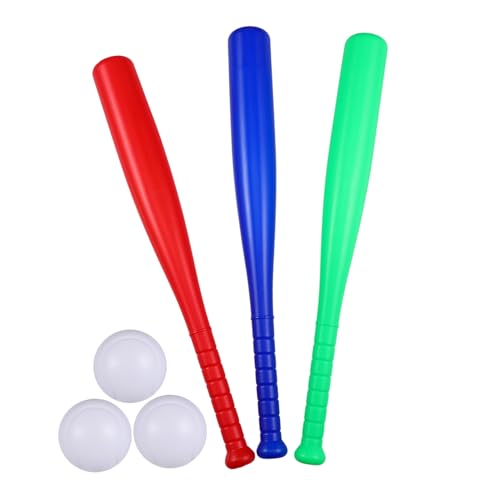 VICASKY 6 Stück Teiliges Baseballset für Outdoor mit Baseballschlägern und Baseballs Jungen Schlagfähigkeiten im Garten oder Park von VICASKY