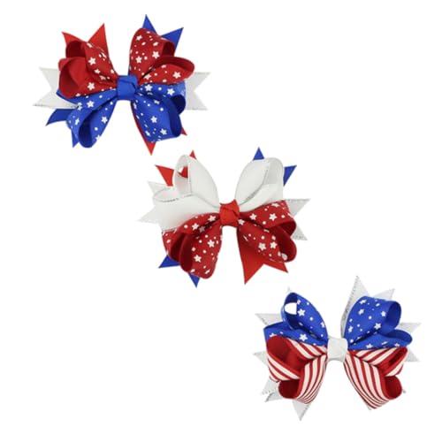 VICASKY 6 Stück Teiliges Flaggen Haarschleifen Bowknot Haarspangen mit Stern und Streifenmuster Langlebiger Haarschmuck für Nationalfeiertag Auffällige Farben Perfektes Accessoire für VICASKY 6 Stück Teiliges Flaggen Haarschleifen Bowknot Haarspangen mit Stern und Streifenmuster Langlebiger Haarschmuck für Nationalfeiertag Auffällige Farben Perfektes Accessoire für von VICASKY