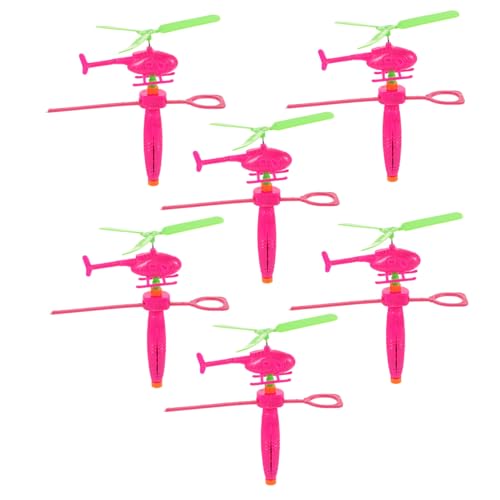 VICASKY 6 Stück Teiliges Fliegendes Hubschrauber für Bunte Propellerflugzeuge Glatte Oberfläche Sicher und Einfach zu Werfen Fördert Geschicklichkeit und von VICASKY