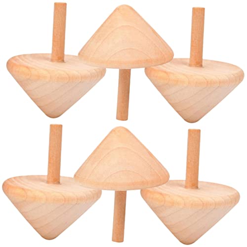 VICASKY 6 Stück Teiliges Holz Gyroskop Lustige Kreative Gyroskope für DIY Projekte Geburtstagsfeiern und Mitgebsel für Schule und Familie von VICASKY