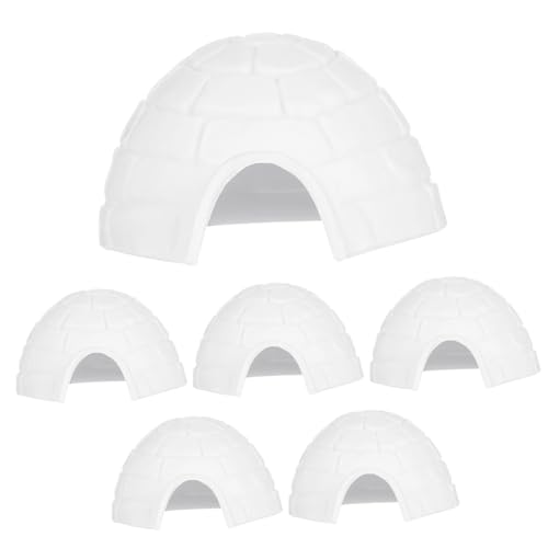 VICASKY 6 Stück Teiliges Igloo Figuren aus Hochwertigem für Realistische Polar Landschaftsdekoration für Terrarien und Kreative Spielwelten VICASKY 6 Stück Teiliges Igloo Figuren aus Hochwertigem für Realistische Polar Landschaftsdekoration für Terrarien und Kreative Spielwelten von VICASKY