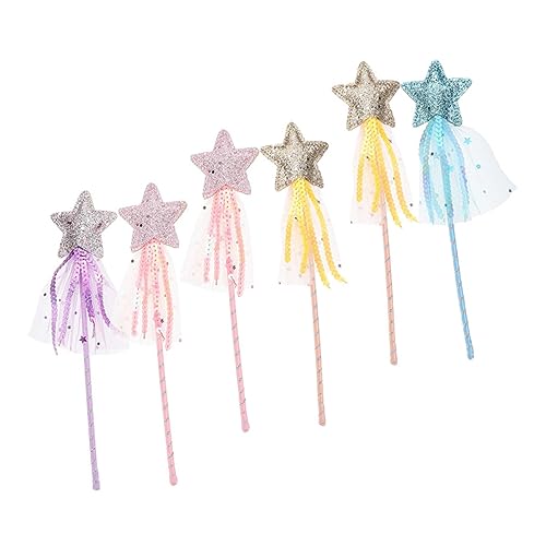 VICASKY 6 Stück Teiliges Kinderzauberstäbe Glitzernde Feenstäbe für Geburtstagsfeiern Halloween Rollenspiele Leichte Handliche Gestaltung für Strahlende Auftritte VICASKY 6 Stück Teiliges Kinderzauberstäbe Glitzernde Feenstäbe für Geburtstagsfeiern Halloween Rollenspiele Leichte Handliche Gestaltung für Strahlende Auftritte von VICASKY