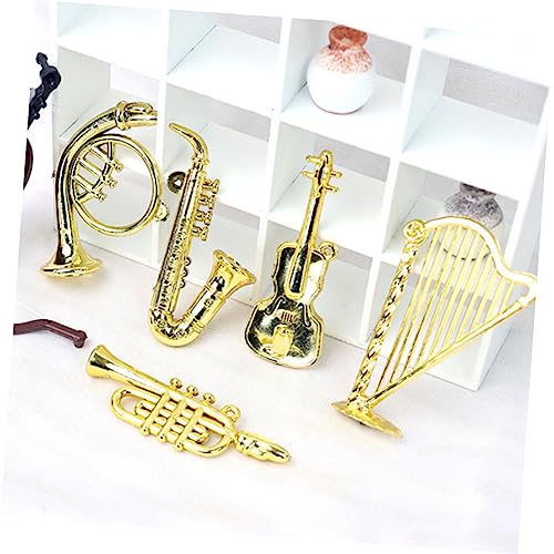 VICASKY 6 Stück Teiliges Mini Musikinstrumente für Puppenhaus Miniatur Trompete und Saxophon Dekoration Detailreiche Puppenhaus Zubehör Farbige Miniatur Spielzeuge für DIY Gestaltung VICASKY 6 Stück Teiliges Mini Musikinstrumente für Puppenhaus Miniatur Trompete und Saxophon Dekoration Detailreiche Puppenhaus Zubehör Farbige Miniatur Spielzeuge für DIY Gestaltung von VICASKY