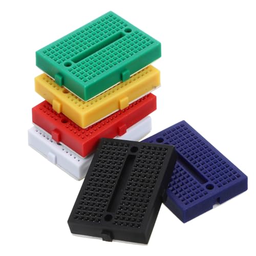 VICASKY 6 Stück Teiliges Mini Steckbrett Lötfrei Kleine Labor Breadboards für Wissenschaftliche Experimente Interlockfähig für Kleine Schaltungen und Prototypen von VICASKY