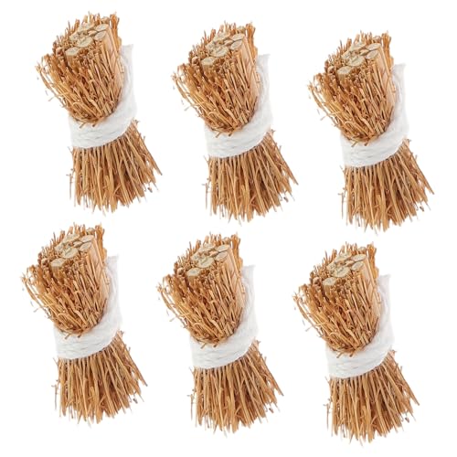 VICASKY 6 Stück Teiliges Miniatur Heuballen Realistische Handgefertigte Mini Heuballen für Puppenhaus Landschaftsdeko Bastelprojekte und Miniatur Szenen mit Detailgetreuer Strohnachbildung VICASKY 6 Stück Teiliges Miniatur Heuballen Realistische Handgefertigte Mini Heuballen für Puppenhaus Landschaftsdeko Bastelprojekte und Miniatur Szenen mit Detailgetreuer Strohnachbildung von VICASKY