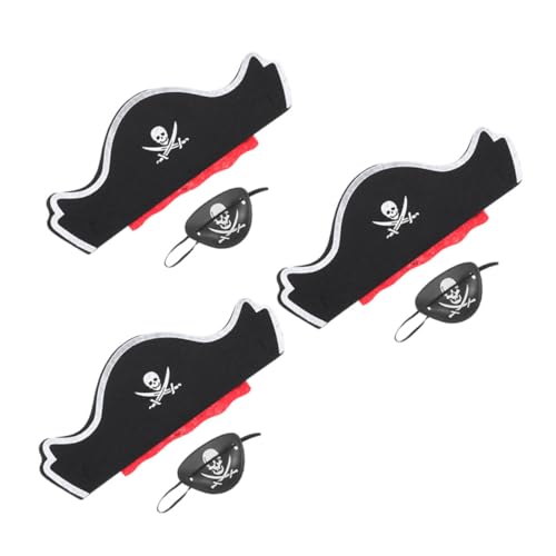 VICASKY 6 Stück Teiliges Piratenkostüm Set für Totenkopfmuster Hut und Filz Augenklappen Langlebiges Halloween Party Zubehör für Rollenspiele und Geburtstagsfeiern VICASKY 6 Stück Teiliges Piratenkostüm Set für Totenkopfmuster Hut und Filz Augenklappen Langlebiges Halloween Party Zubehör für Rollenspiele und Geburtstagsfeiern von VICASKY