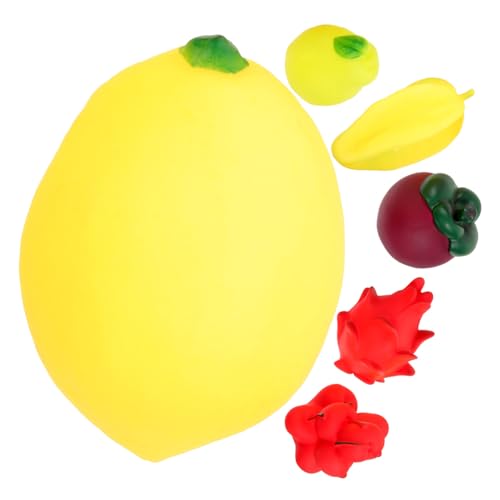 VICASKY 6 Stück Teiliges Quetschspielzeug aus Vinyl für Realistische Obstdesigns Stressabbauendes Vent für Junge Mädchen und Kleinkinder Fördert Motorische Fähigkeiten und Kreativität VICASKY 6 Stück Teiliges Quetschspielzeug aus Vinyl für Realistische Obstdesigns Stressabbauendes Vent für Junge Mädchen und Kleinkinder Fördert Motorische Fähigkeiten und Kreativität von VICASKY