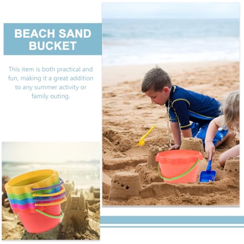 VICASKY 6 Stück Teiliges Sandspielzeug Bunter Strand Eimer mit Cartoon Motiv Tragbare Sand Wassereimer für Vielseitig Einsetzbar als Spiel Wassereimer Am Meer und Strand VICASKY 6 Stück Teiliges Sandspielzeug Bunter Strand Eimer mit Cartoon Motiv Tragbare Sand Wassereimer für Vielseitig Einsetzbar als Spiel Wassereimer Am Meer und Strand von VICASKY
