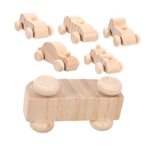 VICASKY 6 Stück Teiliges Unbemalter Holzautos DIY Graffiti für Kreative Bastelprojekte für Lernaktivitäten Fördert Fantasie und VICASKY 6 Stück Teiliges Unbemalter Holzautos DIY Graffiti für Kreative Bastelprojekte für Lernaktivitäten Fördert Fantasie und von VICASKY