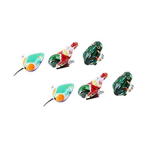 VICASKY 6 Stück Teiliges Vintage Aufziehspielzeug mit Tierischen Figuren Buntes Uhrwerkspielzeug ohne Batterie Lustiges Geschenk für Kleinkinder und Kindergeburtstag Fördert Bewegung und VICASKY 6 Stück Teiliges Vintage Aufziehspielzeug mit Tierischen Figuren Buntes Uhrwerkspielzeug ohne Batterie Lustiges Geschenk für Kleinkinder und Kindergeburtstag Fördert Bewegung und von VICASKY