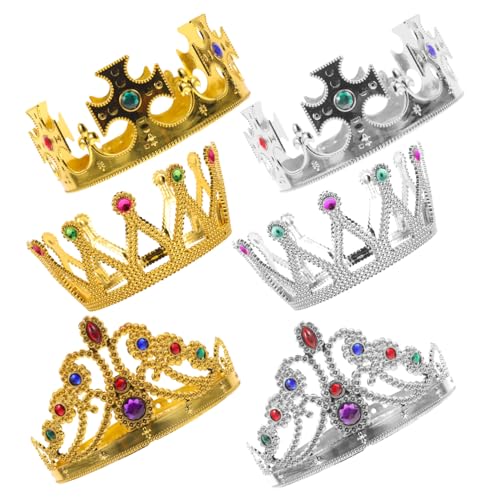 VICASKY 6 Stück Teiliges für Party und Kostüm Königliche Haarreifen in Gold und Silber Bequeme Feste für Cosplay Theater Geburtstag Hochzeit und Festliche Anlässe von VICASKY