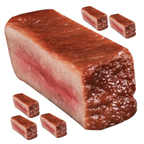 VICASKY 6 Stück gefälschte Lebensmittel The Photograph spielwaren tischdeko esstisch essstã¤bchen The Restaurant Rindfleisch-Modell gefälschtes gekochtes Fleisch Küchendekoration PVC von VICASKY