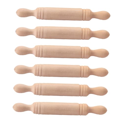 VICASKY 6 Stücke Mini Küchengeschirr Tiny Kid's Kitchen Tool Miniatur Rolling Stick Für Fotografie von VICASKY