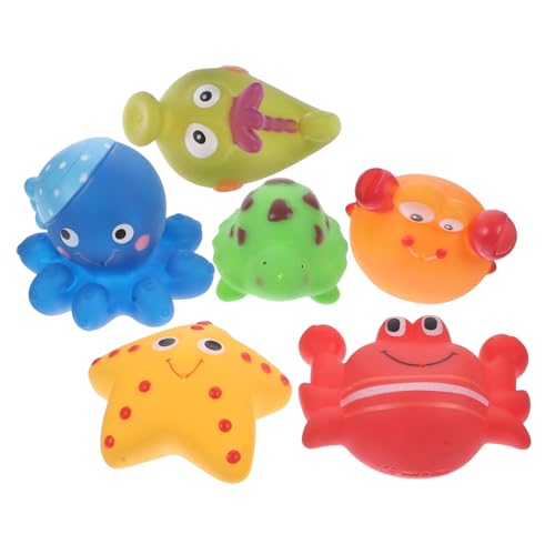 VICASKY 6 Teiliges Badewannenspielzeug Für Cartoon Marine Tiere Badespaß Mit Schwimmenden Spielzeugen Für Kleinkinder Ideal Für Badewanne Und Pool VICASKY 6 Teiliges Badewannenspielzeug Für Cartoon Marine Tiere Badespaß Mit Schwimmenden Spielzeugen Für Kleinkinder Ideal Für Badewanne Und Pool von VICASKY